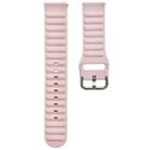 22mm Universal Single Color Silicone Watch Band(Pink) - 1