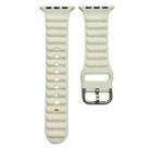 Single Color Silicone Watch Band For Apple Watch Ultra 49mm / Series 8&7 45mm / SE 2&6&SE&5&4 44mm / 3&2&1 42mm(Beige) - 1