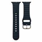 Single Color Silicone Watch Band For Apple Watch Ultra 49mm&Watch Ultra 2 49mm / Series 9&8&7 45mm / SE 3&SE 2&6&SE&5&4 44mm / 3&2&1 42mm(Black) - 1