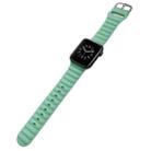 Single Color Silicone Watch Band For Apple Watch Series 8&7 41mm / SE 2&6&SE&5&4 40mm / 3&2&1 38mm(Light Green) - 2