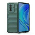 For Huawei Enjoy 50 4G / Nova Y70 Magic Shield TPU + Flannel Phone Case(Dark Green) - 1