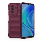 For Huawei Enjoy 50 4G / Nova Y70 Magic Shield TPU + Flannel Phone Case(Wine Red) - 1