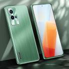 For vivo iQOO 8 Brushed Texture Shockproof Phone Case(Matcha Green) - 1