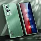 For vivo iQOO 8 Pro Brushed Texture Shockproof Phone Case(Matcha Green) - 1