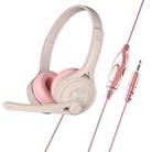 SOYTO SY-G30 Wired Noise Cancelling Ergonomic Gaming Headset, Interface:3.5mm(Grey Pink) - 1