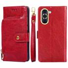 For Huawei nova 10 Zipper Bag Leather Phone Case(Red) - 1