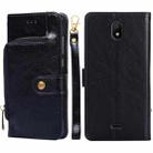 For Nokia C100 Zipper Bag Leather Phone Case(Black) - 1