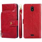 For Nokia C100 Zipper Bag Leather Phone Case(Red) - 1