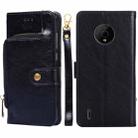 For Nokia C200 Zipper Bag Leather Phone Case(Black) - 1