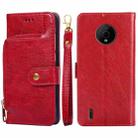 For Nokia C200 Zipper Bag Leather Phone Case(Red) - 1