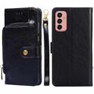 For Samsung Galaxy M13 Zipper Bag Leather Phone Case(Black) - 1