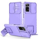 For Xiaomi Redmi Note 10 Pro Global Stereoscopic Holder Sliding Camshield Phone Case(Purple) - 1