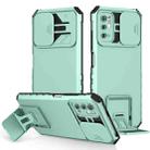 For Xiaomi Redmi Note 10 5G Stereoscopic Holder Sliding Camshield Phone Case(Light Blue) - 1