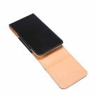 Men Glossy Texture Leather Portable Mobile Phone Waist Bag for 6.9 inch or below(Black) - 5