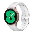 For Samsung Galaxy Watch4 40/44mm / Watch4 Classic 42/46mm Hollow Double Circle Silicone Watch Band(White) - 1