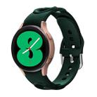 For Samsung Galaxy Watch4 40/44mm / Watch4 Classic 42/46mm Hollow Double Circle Silicone Watch Band(Green) - 1