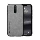 For Xiaomi Redmi K30 Skin Feel Magnetic Leather Back Phone Case(Light Grey) - 1