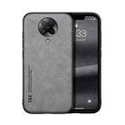 For Xiaomi Redmi K30 Pro Skin Feel Magnetic Leather Back Phone Case(Light Grey) - 1