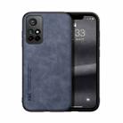 For Xiaomi Redmi Note 11 5G Skin Feel Magnetic Leather Back Phone Case(Blue) - 1