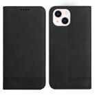 For iPhone 14 Strong Magnetic Leather Case (Black) - 1