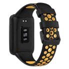 For Xiaomi Mi Band 7 Pro Breathable Sports TPU Watch Band(Black+Yellow) - 1