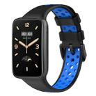 For Xiaomi Mi Band 7 Pro Breathable Sports TPU Watch Band(Black+Blue) - 1