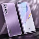 For Huawei nova 7 Pro 5G Brushed Texture Shockproof Phone Case(Light Purple) - 1