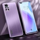 For Huawei nova 8 Brushed Texture Shockproof Phone Case(Light Purple) - 1