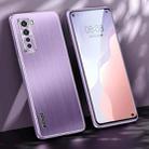 For Huawei nova 7 SE Brushed Texture Shockproof Phone Case(Light Purple) - 1