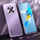 For Huawei Mate 40 Brushed Texture Shockproof Phone Case(Light Purple) - 1