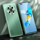 For Huawei Mate 40 Pro Brushed Texture Shockproof Phone Case(Matcha Green) - 1