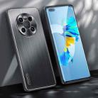 For Huawei Mate 40 Pro Brushed Texture Shockproof Phone Case(Black) - 1