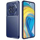 For Huawei Mate 50 Carbon Fiber Texture Shockproof TPU Phone Case(Blue) - 1