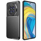 For Huawei Mate 50 Carbon Fiber Texture Shockproof TPU Phone Case(Black) - 1