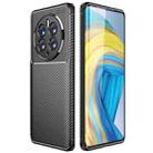 For Huawei Mate 50 Pro Carbon Fiber Texture Shockproof TPU Phone Case(Black) - 1