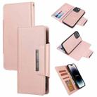 For iPhone 14 Pro Max Separable Magnetic Leather Case (Pink) - 1