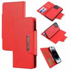 For iPhone 14 Pro Max Separable Magnetic Leather Case (Red) - 1