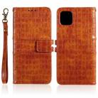 For iPhone 14 Crocodile Texture Leather Phone Case (Brown) - 1