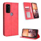 For AT&T Fusion 5G Magnetic Buckle Retro Texture Leather Phone Case(Red) - 1