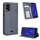 For BLU C5 Max 2022 Magnetic Buckle Retro Texture Leather Phone Case(Blue) - 1