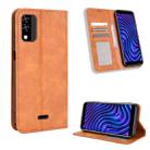For BLU C5 Max 2022 Magnetic Buckle Retro Texture Leather Phone Case(Brown) - 1