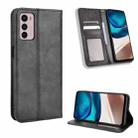 For Motorola Moto G42 Magnetic Buckle Retro Texture Leather Phone Case(Black) - 1