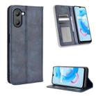 For Realme V20 5G Magnetic Buckle Retro Texture Leather Phone Case(Blue) - 1