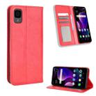 For TCL 30Z Magnetic Buckle Retro Texture Leather Phone Case(Red) - 1