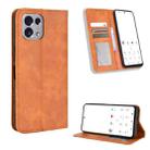 For TONE E22 Magnetic Buckle Retro Texture Leather Phone Case(Brown) - 1