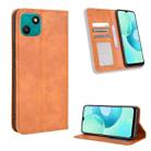 For Wiko T10 Magnetic Buckle Retro Texture Leather Phone Case(Brown) - 1