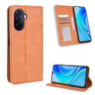 For Huawei nova Y70 / nova Y70 Plus Magnetic Buckle Retro Texture Leather Phone Case(Brown) - 1