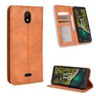 For Nokia C100 Magnetic Buckle Retro Texture Leather Phone Case(Brown) - 1