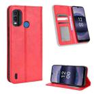 For Nokia G11 Plus Magnetic Buckle Retro Texture Leather Phone Case(Red) - 1