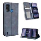 For Nokia G11 Plus Magnetic Buckle Retro Texture Leather Phone Case(Blue) - 1